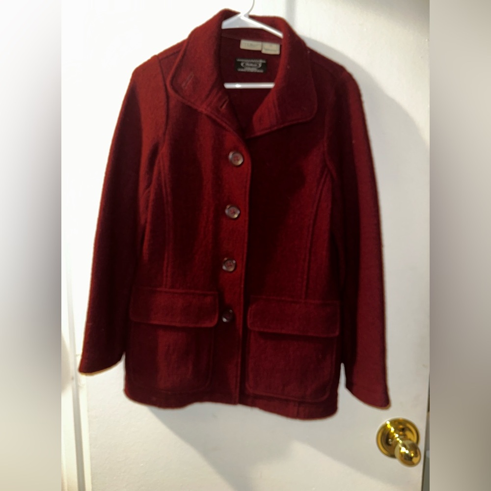 Maroon Wool Jacket - image 3